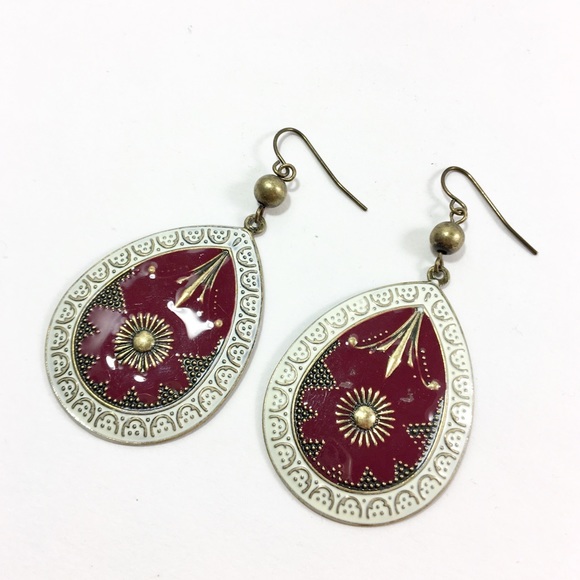 Jewelry - NWOT Enamel Teardrop Earrings Jewelry - NWOT Enamel Teardrop Earrings